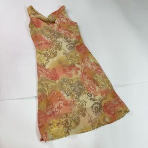 Vintage y2K 90s Faith Love Passion Slip Dress Womens 12  Draped Sleveless fairy